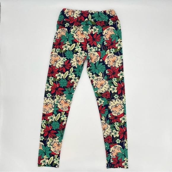 LuLaRoe‎ Christmas Leggings Santa Faces Holiday One Size - Picture 3 of 12